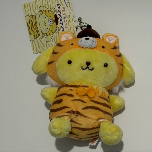 Sanrio Accessories - Sanrio Pompompurin Year of the Tiger Custome Plush Keychain